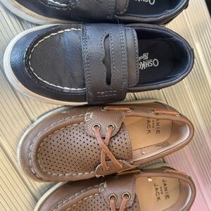 Janie and Jack Brown and Black Kids Dress Shoes